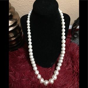 Faux pearl necklace